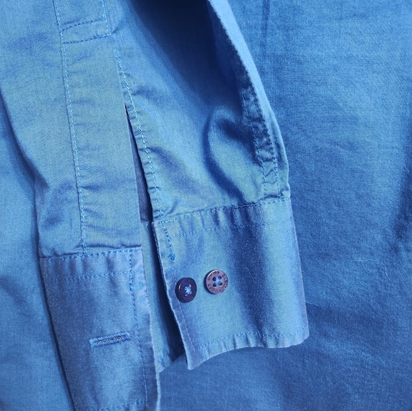 Guess Dress Shirt Men's Slim Fit Large Blue - Picture 10 of 10